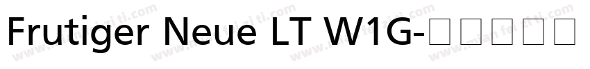 Frutiger Neue LT W1G字体转换